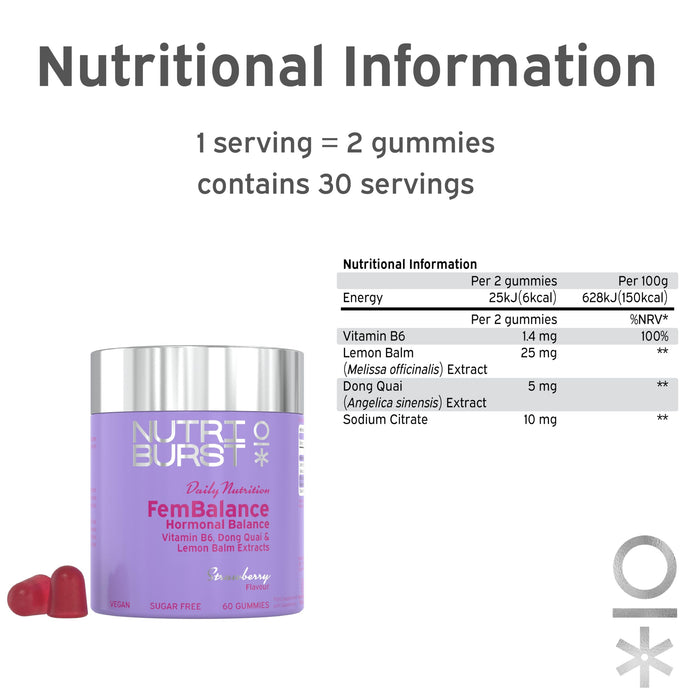 Nutriburst Fembalance 120g - Combination Multivitamins & Minerals at MySupplementShop by Nutriburst