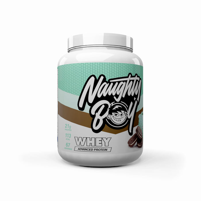 Naughty Boy Whey, Mint Cookies & Cream, 2010g: Flavored protein for enhanced muscle recovery. - Protein Supplement Powder at MySupplementShop by Naughty Boy