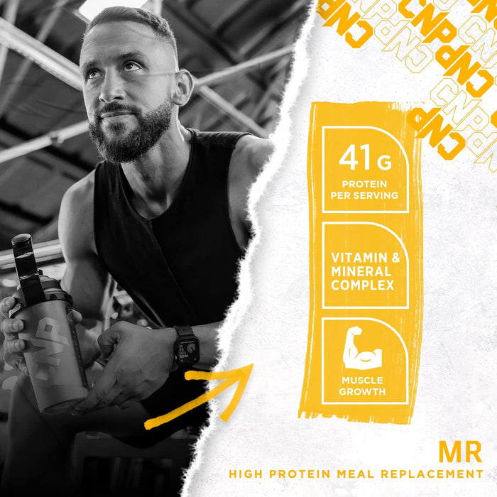 CNP Professional MR, High Protein Complete Meal Replacement Shake Powder, 41g Protein with Vitamins & Minerals, Probiotics, Native Whey and Casein, 72g x 20 Sachets, 3 Flavours Available