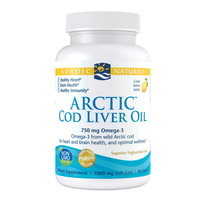 Nordic Naturals Arctic Cod Liver Oil, 750mg Lemon - 90 softgels