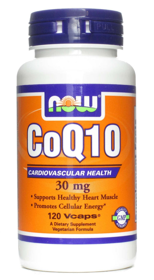 NOW Foods CoQ10, 30mg - 120 vcaps | High-Quality CoEnzyme Q1 | MySupplementShop.co.uk
