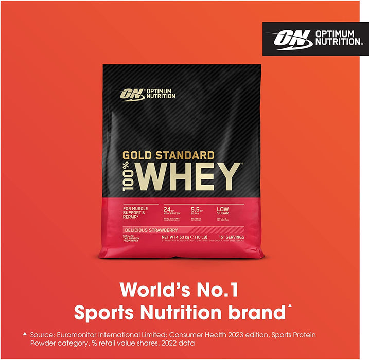 Optimum Nutrition Gold Standard 100% Whey HUGE 4.5kg | High-Quality Protein | MySupplementShop.co.uk