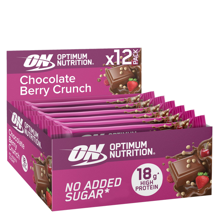 Optimum Nutrition Crunch Bar 12x55g Choc Red Berry