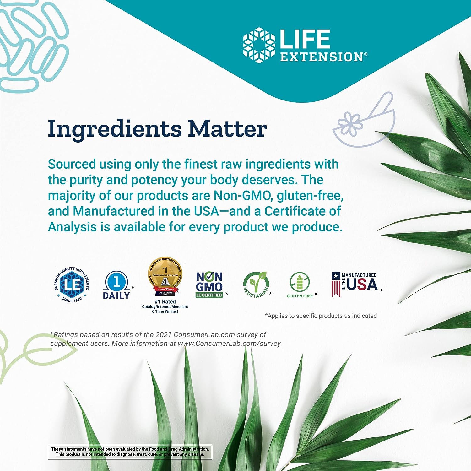 Image showing 'ingredients matter - with a list of certification badges'