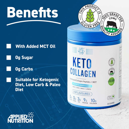 Applied Nutrition Keto Collagen, Unflavoured - 325g