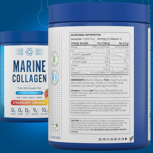 Applied Nutrition Marine Collagen 300g Strawberry Lemonade