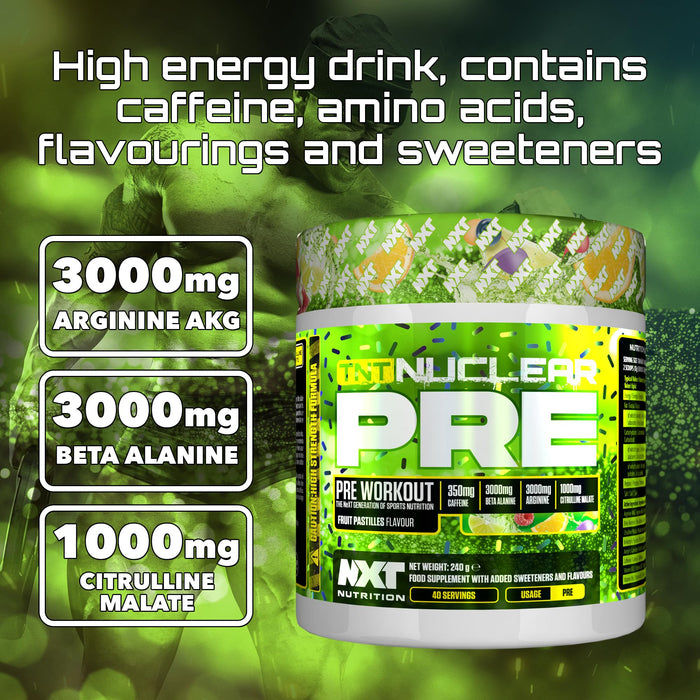 NXT Nutrition TNT Nuclear PRE 240g - Beta-Alanine at MySupplementShop by NXT Nutrition