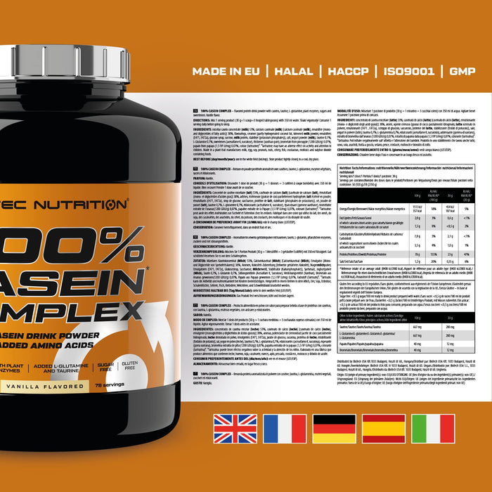 SciTec 100% Casein Complex Vanilla  2350g - Protein at MySupplementShop by SciTec