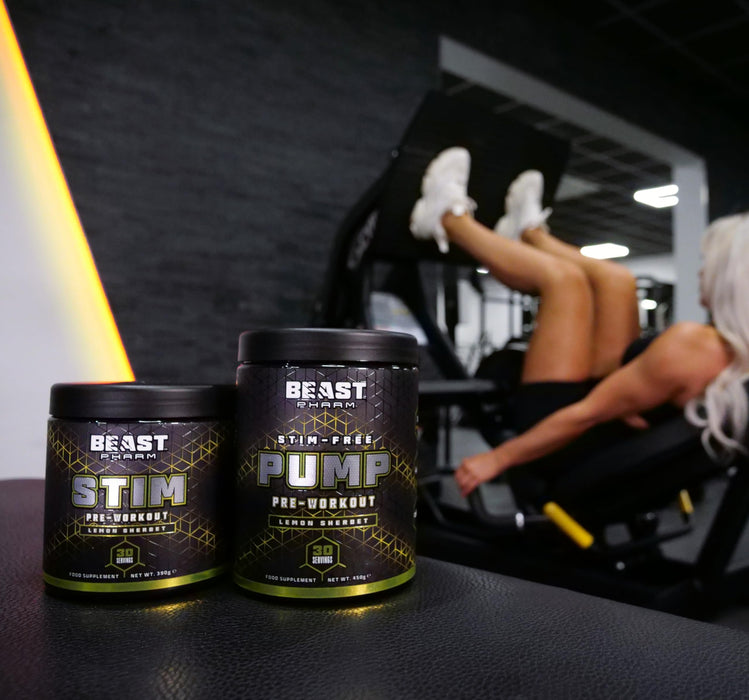 Beast Pharm STIM Pre Workout 390g (Lemon Sherbet) - Pre Workout at MySupplementShop by Beast Pharm