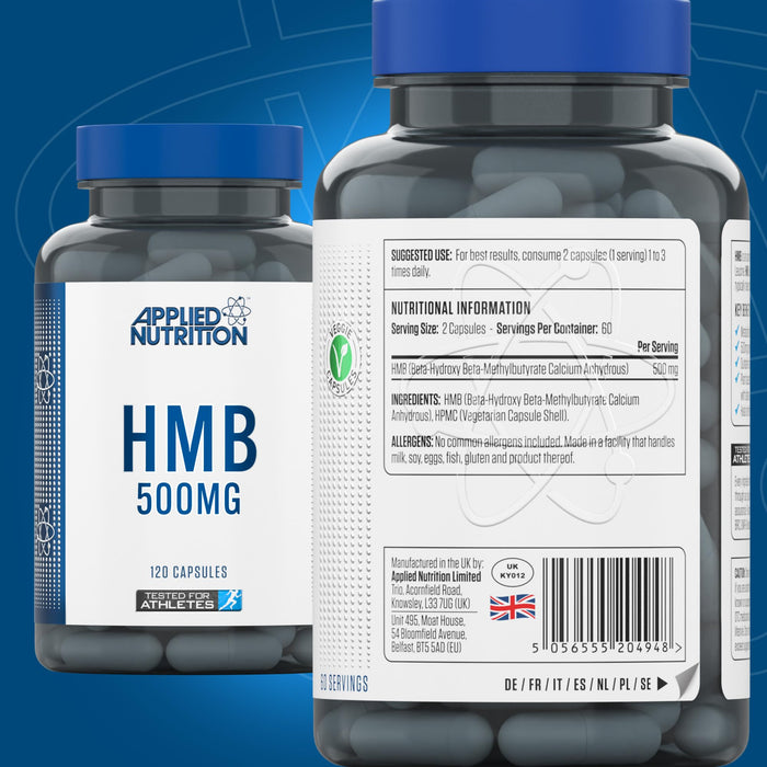 Applied Nutrition HMB, 500mg 120 caps - L-Leucine at MySupplementShop by Applied Nutrition