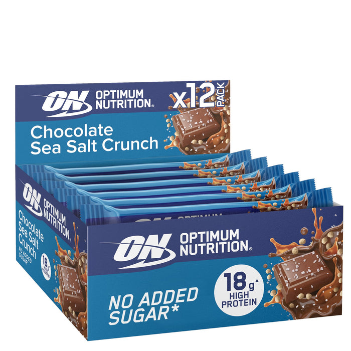 Optimum Nutrition Crunch Bar 12x55g Choc Sea Salt cheapest price with MYSUPPLEMENTSHOP.co.uk