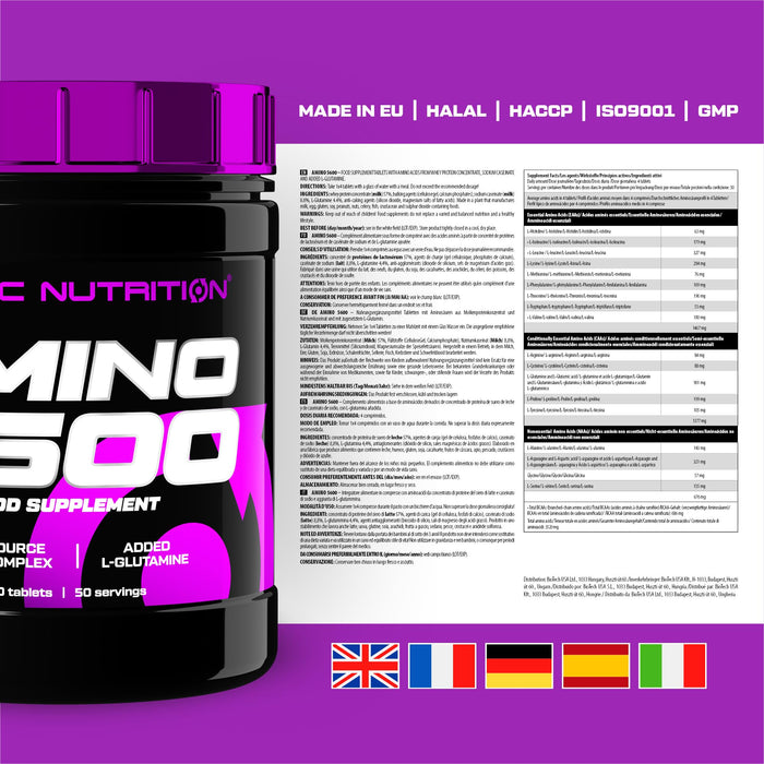 SciTec Amino 5600 - 200 tablets (EAN 5999100033832) - BCAAs at MySupplementShop by SciTec