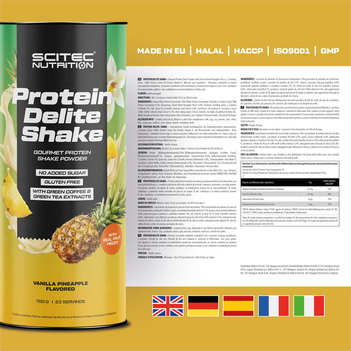 Protein Delite Shake, Vanilla Pineapple - 700g by SciTec at MYSUPPLEMENTSHOP.co.uk