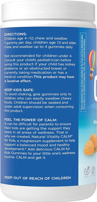 Natural Vitality Calm Kids Gummies, Sweet Citrus - 60 gummies