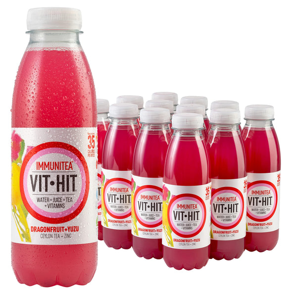 VITHIT Immunitea 12x500ml Dragonfruit & Yuzu - Default Title - Drinks and Shakes at MySupplementShop by VITHIT