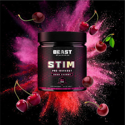 Beast Pharm STIM Pre Workout 390g (Sour Cherry)