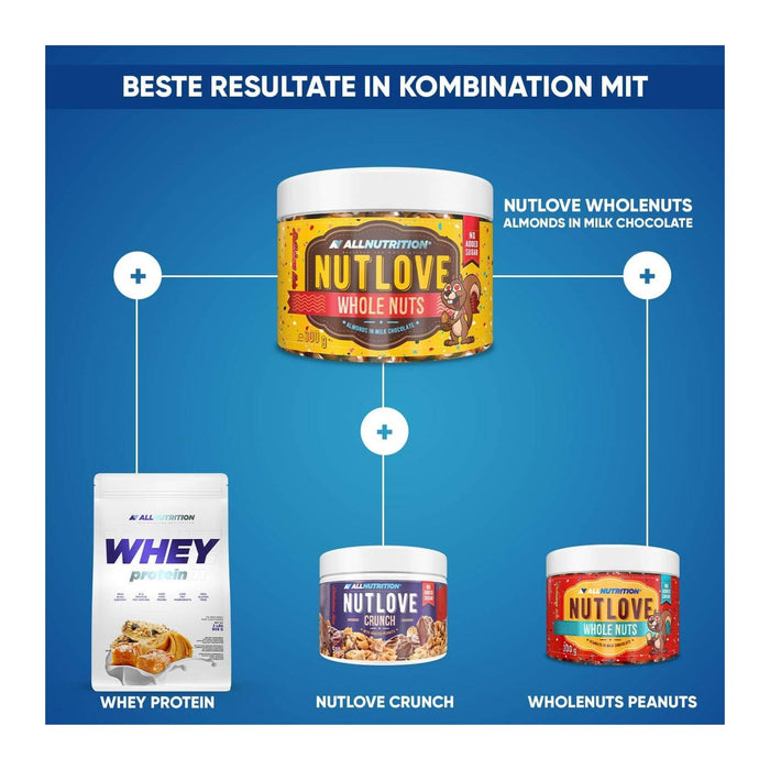 Allnutrition Nutlove Whole Nuts, Almonds in Milk Chocolate and Cinnamon - 300g - Diet Bars at MySupplementShop by Allnutrition