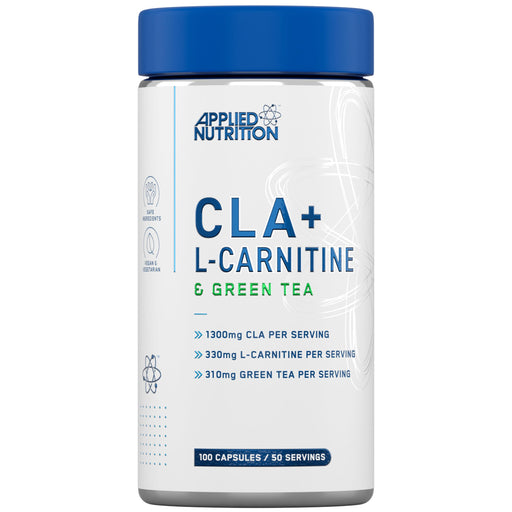 White bottle of CLA L-Carnitine Green Tea capsules for body composition improvement