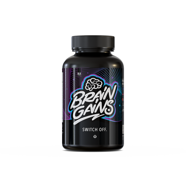 Brain Gains Switch Off Nootropic Sleep Aid Black Edition 90 Caps - Sports Nutrition at MySupplementShop by Brain Gains