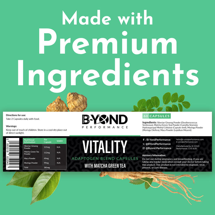 BYOND PERFORMANCE Vitality Mushroom Capsules 60 Caps