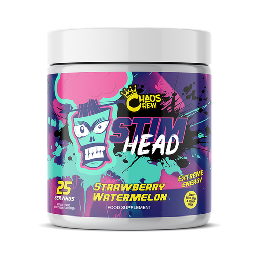 Chaos Crew Stim Head Pre Workout 208g - Strawberry Watermelon - Pre Workout at MySupplementShop by Chaos Crew