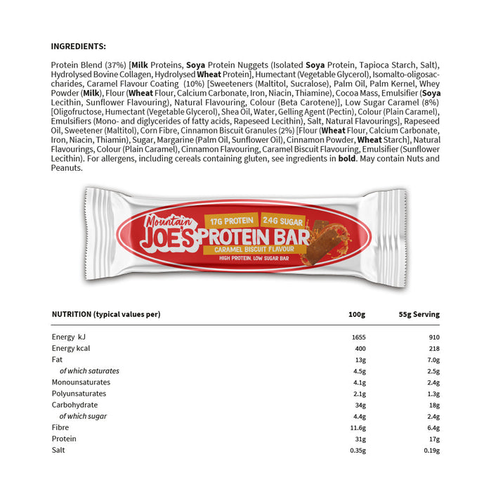 Mountain Joe's Protein Bar 12x55g