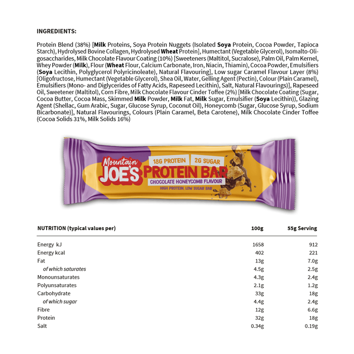 Mountain Joe's Protein Bar 12x55g