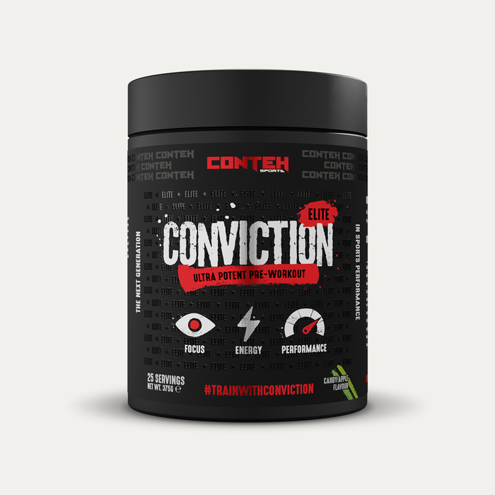 Conteh Conviction Elite 375g Ultra Potent Pre-Workout - Candy Apple - Supplements at MySupplementShop by Conteh Sports