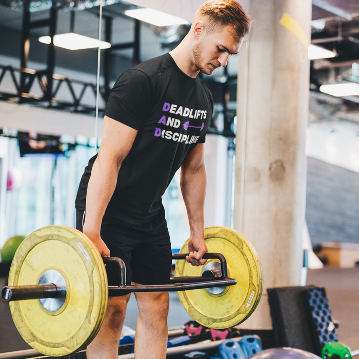 D.A.D. Deadlifts and Discipline T-shirt – Father's Day Weightlifting Tee Classic Fit