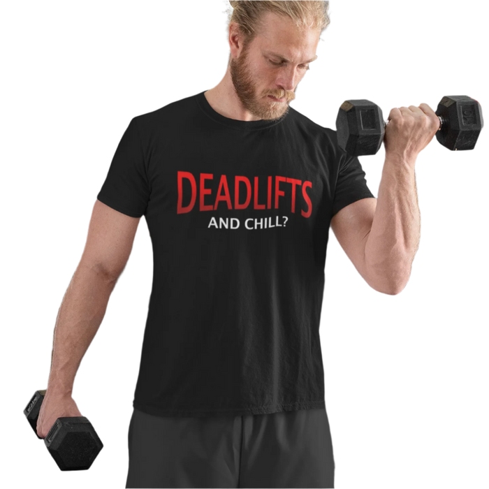 Deadlifts and Chill Heavyweight Gym T-Shirt - My Supplement Shop Classic Fit