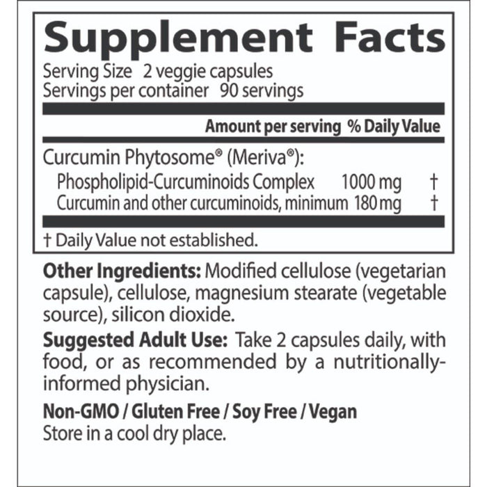 Doctor's Best Curcumin Phytosome with Meriva 500mg 180 Veggie Capsules - Joint Support at MySupplementShop by Doctor's Best