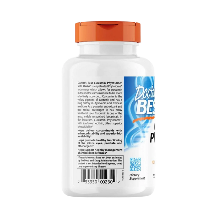 Doctor's Best Curcumin Phytosome with Meriva 500mg 180 Veggie Capsules