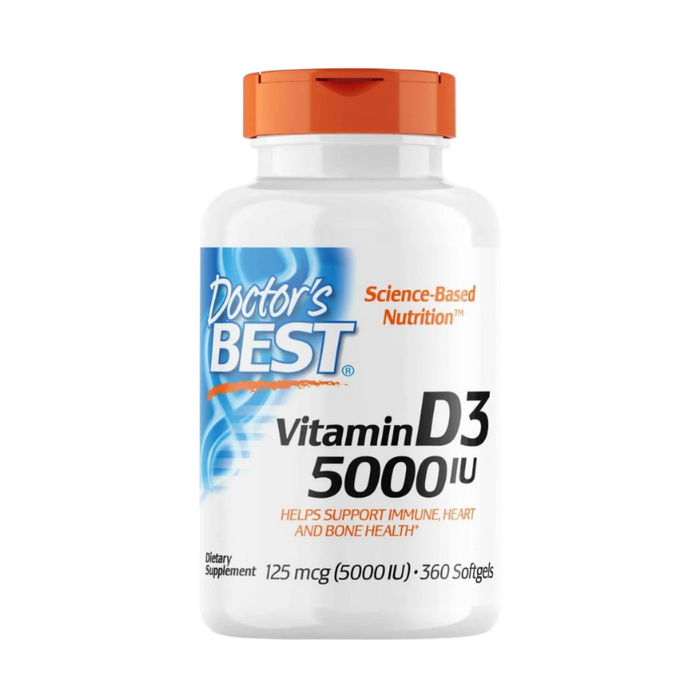 Doctor's Best Vitamin D3 125 mcg (5,000 IU) 360 Softgels