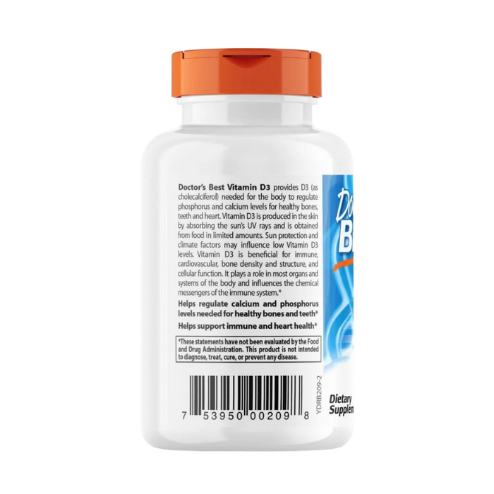 Doctor's Best Vitamin D3 25 mcg (1,000 IU) 180 Softgels