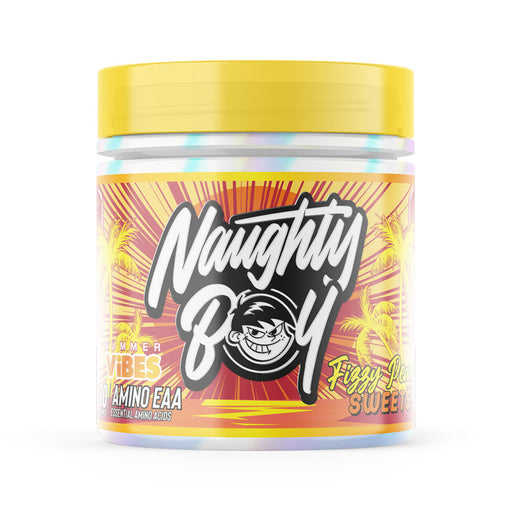 Naughty Boy Summer Vibes Amino EAA 345g Fizzy Peach Sweets - BCAAs at MySupplementShop by Naughty Boy