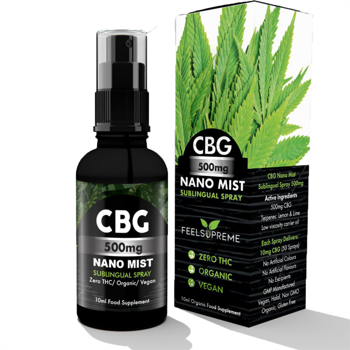 Feel Supreme CBG Nano Spray 500mg 10ml - Sports Nutrition at MySupplementShop by Feel Supreme