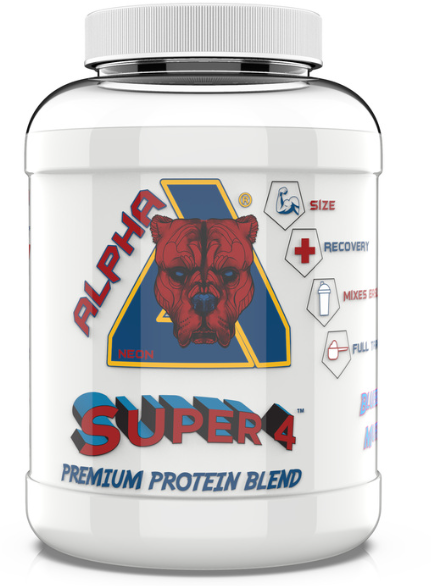 Alpha Neon SUPER 4 2kg - Banana Sundae - Sports Nutrition at MySupplementShop by Alpha Neon