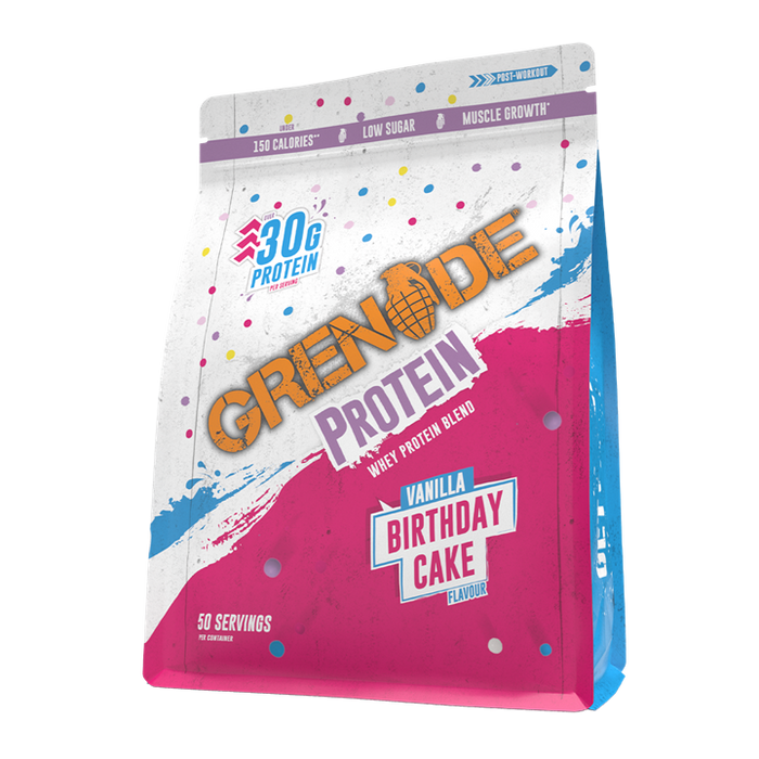 Grenade Protein 2kg - Premium Whey Blend with Iconic Flavours - Birthday Cake - Protein Powder at MySupplementShop by Grenade