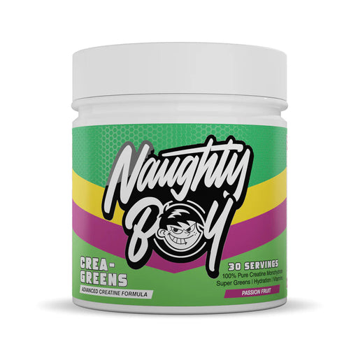 Naughty Boy Crea-Greens 270g Passion Fruit - Creatine Supplements at MySupplementShop by Naughty Boy