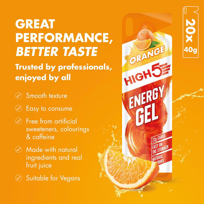 Gel Énergétique HIGH5 20x40g Saveurs Mixtes