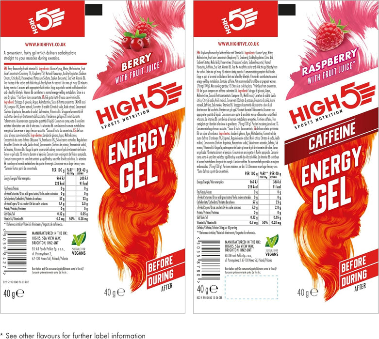 Gel Énergétique HIGH5 20x40g Saveurs Mixtes