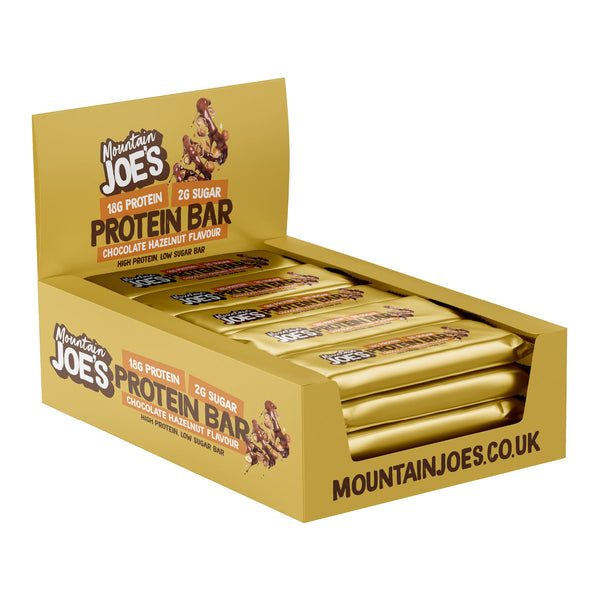 Mountain Joe's Protein Bar 12x55g - Chocolate Hazelnut - Protein Bars at MySupplementShop by Mountain Joe's