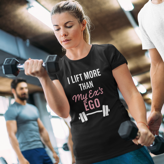 I Lift More Than My Ex's Ego Gym T-shirt - My Supplement Shop Classic Women's Fit