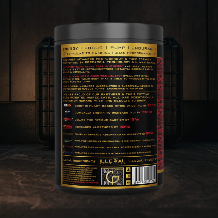 Illegal Nutrition Premium Pre-Workout (Stim + Pump) 193g - Pre Workout at MySupplementShop by Illegal Nutrition