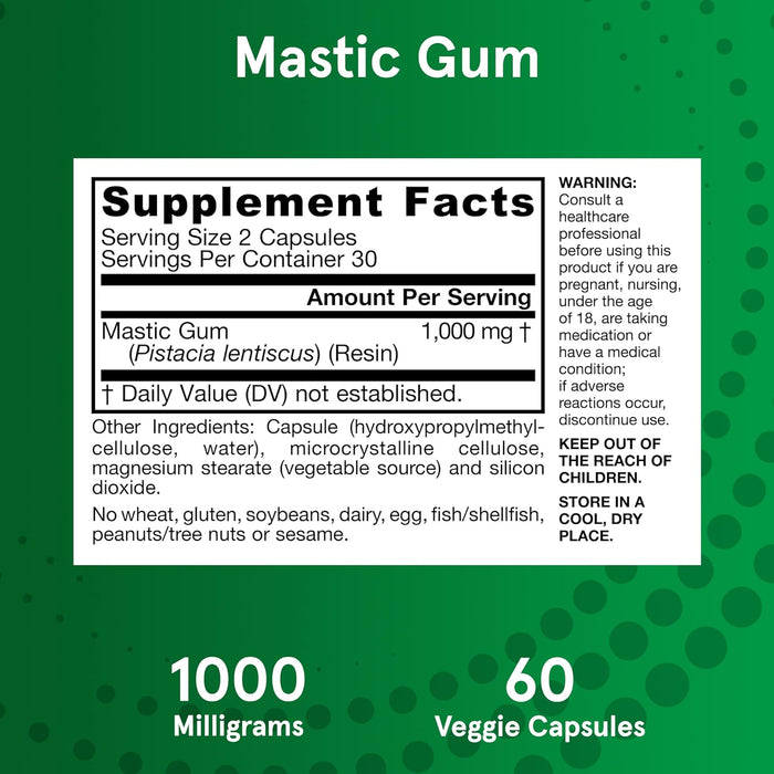 Jarrow Formulas Mastic Gum - 60 vcaps - Health and Wellbeing at MySupplementShop by Jarrow Formulas