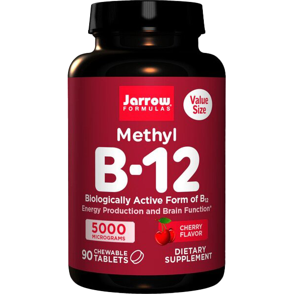 Jarrow Formulas Methyl B-12, 5000mcg (Cherry) - 90 chewable tabs