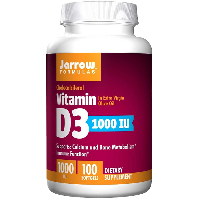 Jarrow Formulas Vitamin D3, 1000 IU - 100 softgels