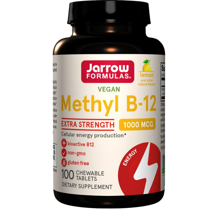 Jarrow Formulas Vitamin Methyl B-12 1,000mcg 100 Lemon Chewable Tablets