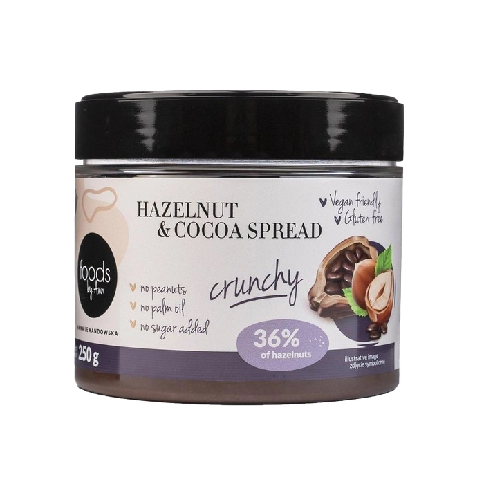 Levann Hazelnut & Cocoa Spread, Crunchy - 250g