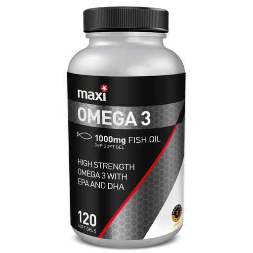 Maxi Nutrition Omega 3 Soft Gels 120Caps | Premium Sports Nutrition at MySupplementShop.co.uk
